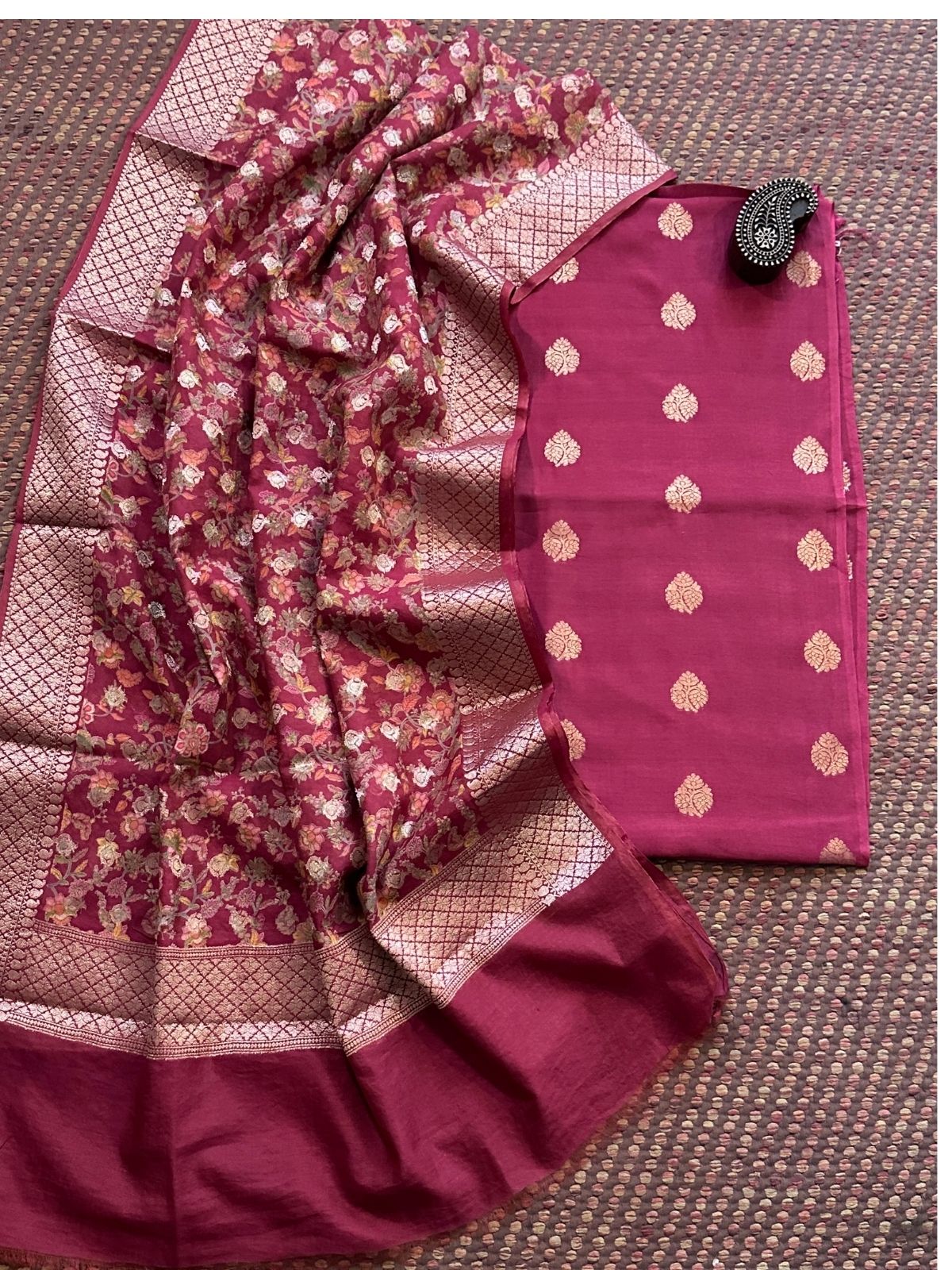 Maheshwari Silk with Benarsi Weave