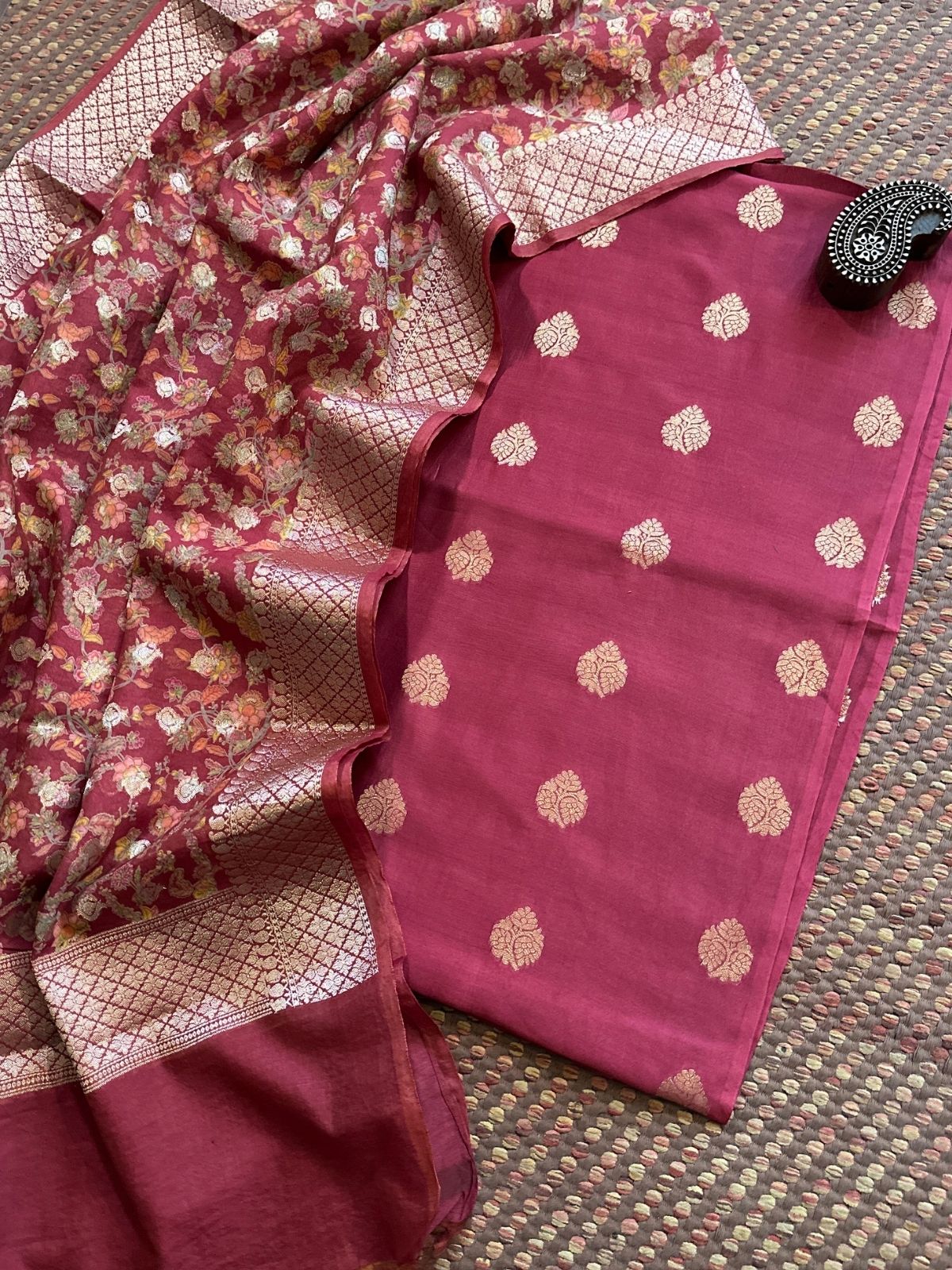 Maheshwari Silk with Benarsi Weave