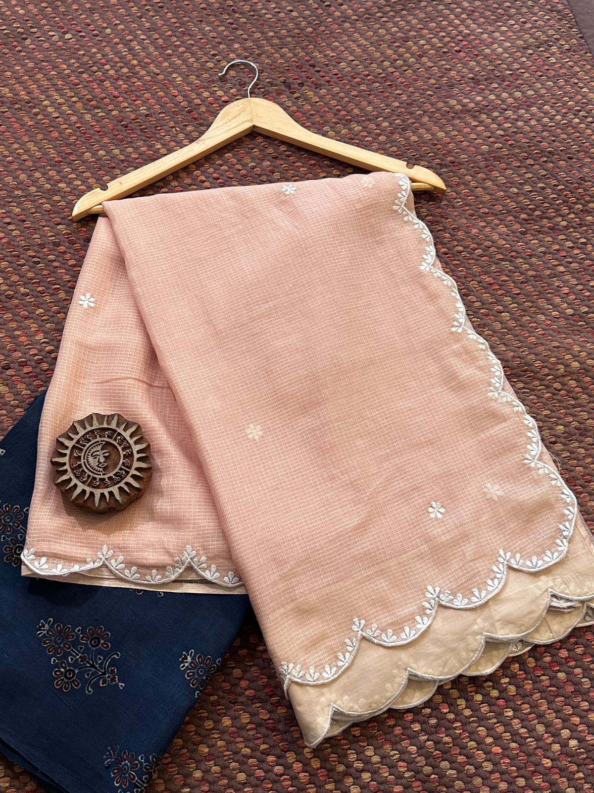Exclusive Kota Doria Embroidered Saree
