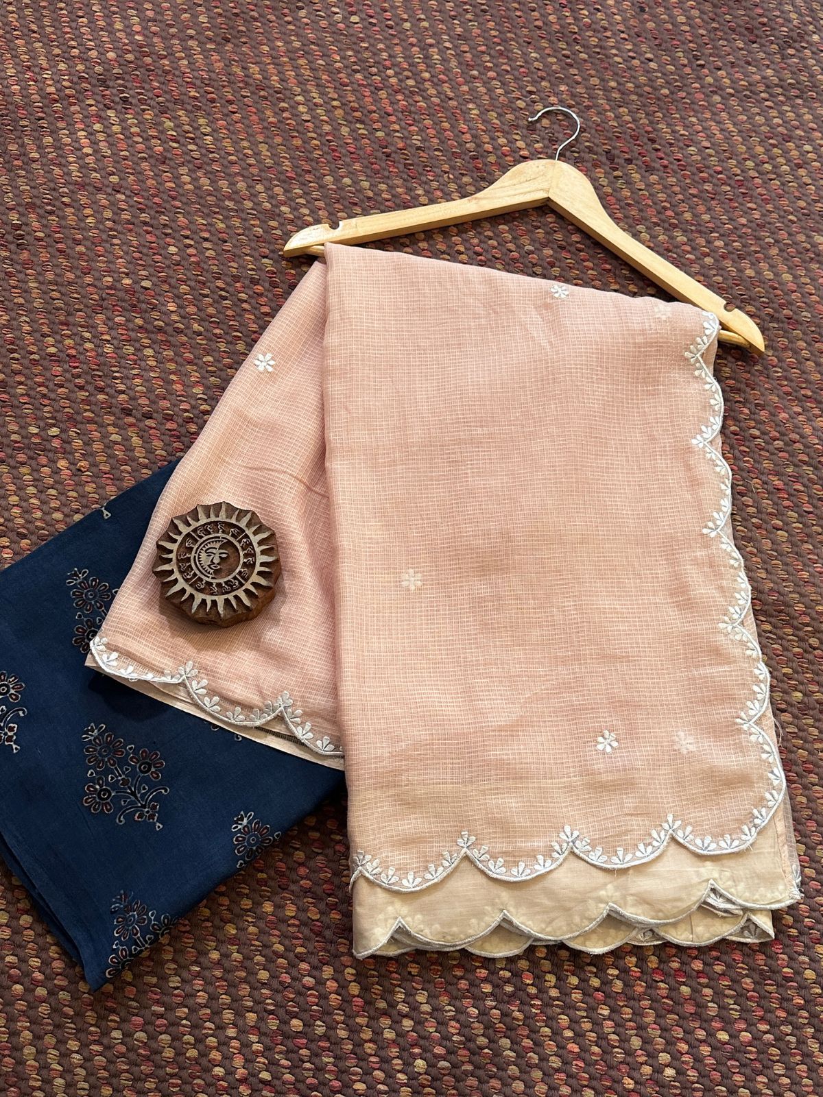 Exclusive Kota Doria Embroidered Saree
