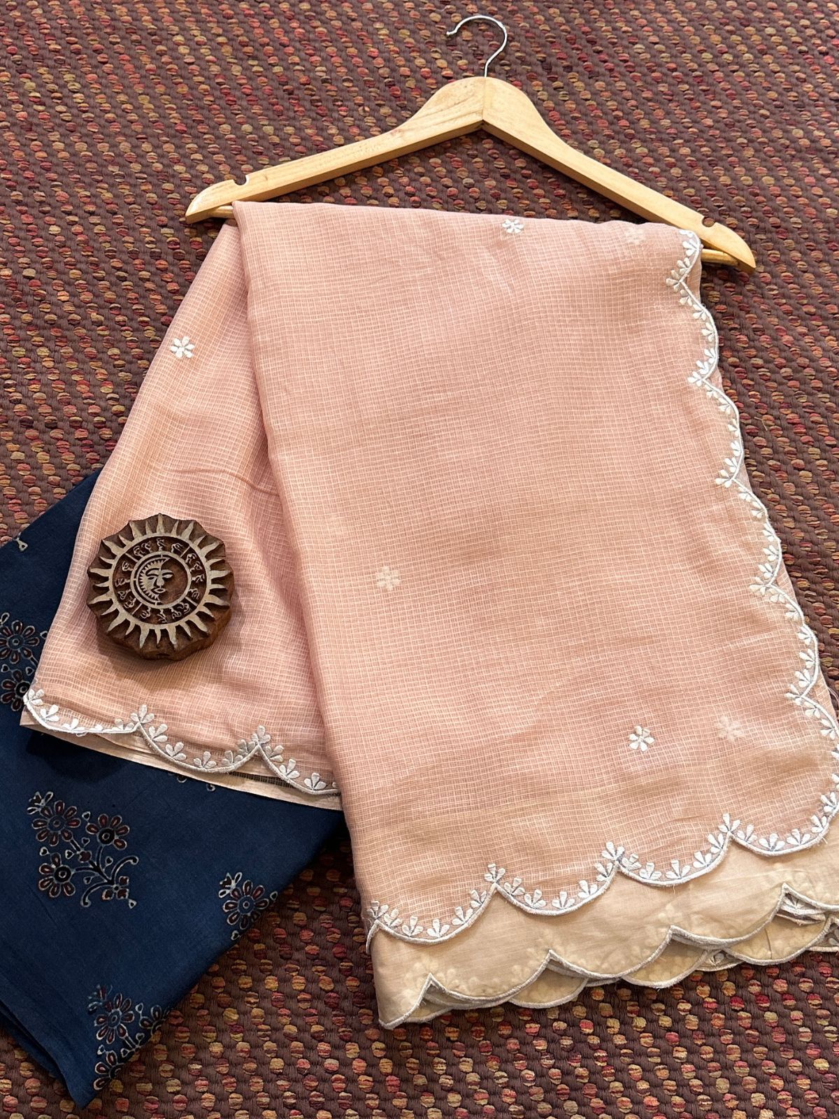 Exclusive Kota Doria Embroidered Saree