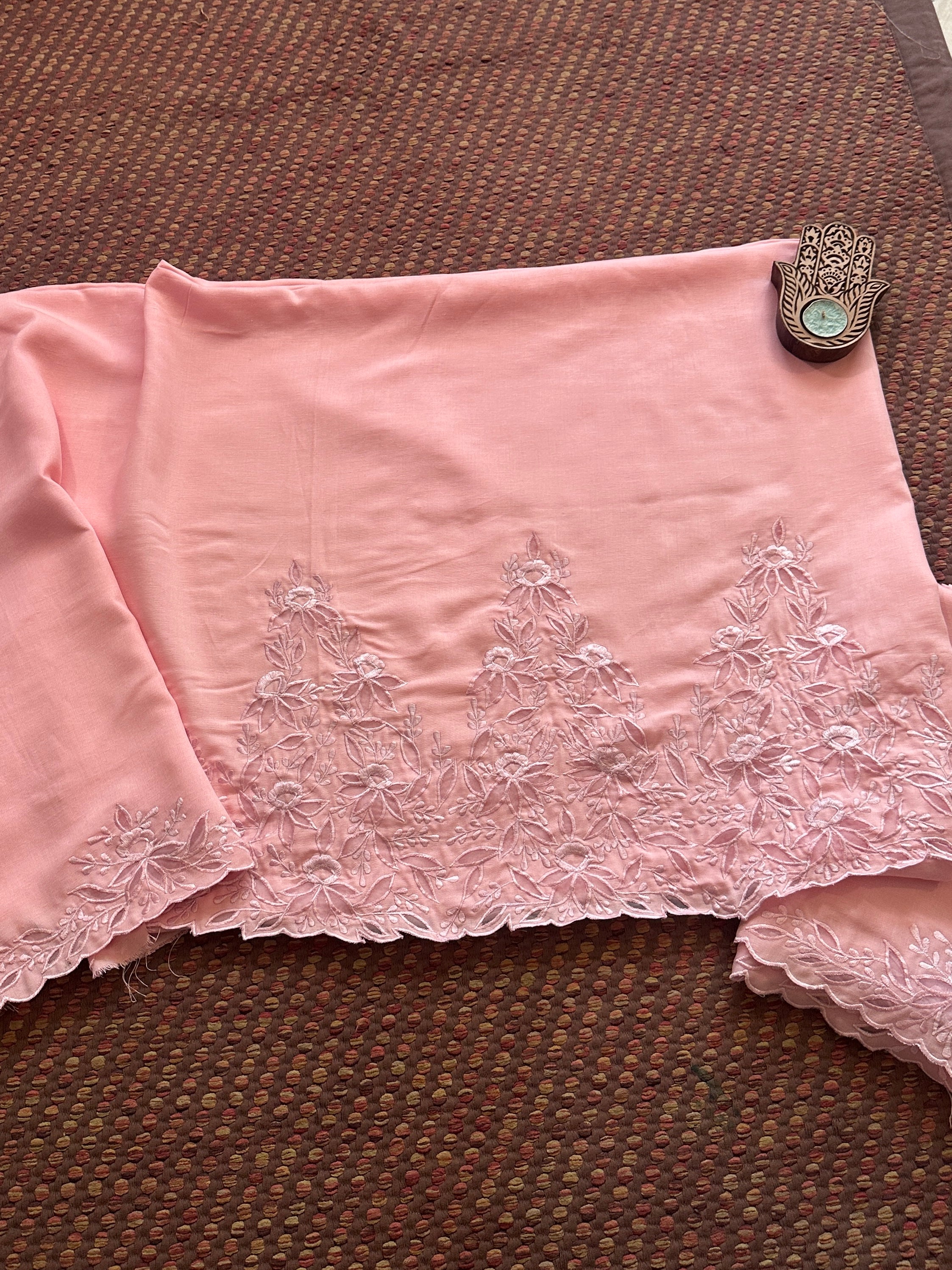 Exclusive Cutwork Linen Cotton Coord Set - Top & Bottom